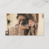 Sjabloon minimalistische aangepaste scriptfotograf visitekaartje (Voorkant)