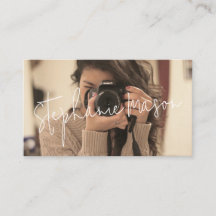 Sjabloon minimalistische aangepaste scriptfotograf