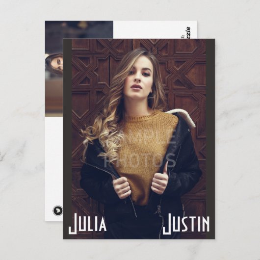 Sjabloon modelheadskaarten briefkaart (Voorkant / Achterkant)