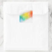 Sjabloon Modern Abstracte Kunst Rood Geel Vierkante Sticker (Tas)