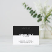 Sjabloon Modern Black White — elegant Professional Visitekaartje (Staand voorkant)