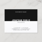 Sjabloon Modern Black White — elegant Professional Visitekaartje (Voorkant)