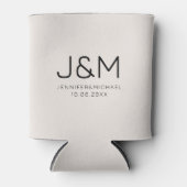 Sjabloon Modern Custom Trendy Monogram Stijlvol Blikjeskoeler (Voorkant)