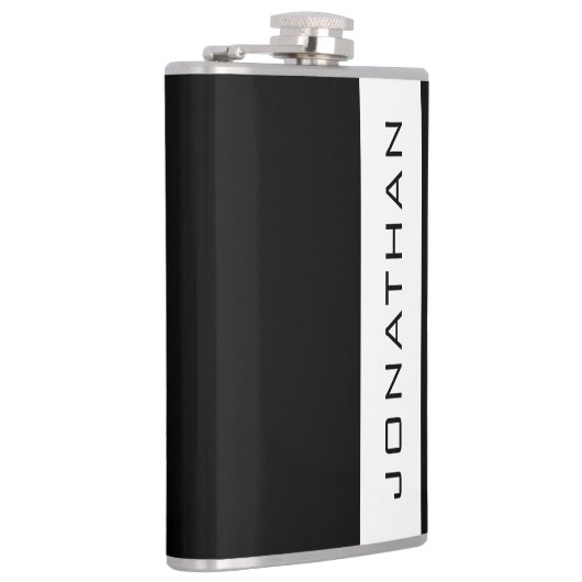 Sjabloon Modern Elegant Eenvoudig Jouw naam of Tek Heupfles (Rechts)