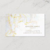 Sjabloon Modern Gold Marble Elegant Golden Trendy Visitekaartje (Achterkant)