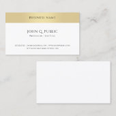 Sjabloon Modern Trendy Elegant Gold Look Simpel Visitekaartje (Voorkant / Achterkant)