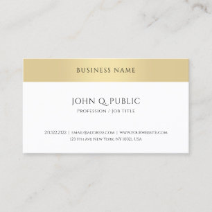 Sjabloon Modern Trendy Elegant Gold Look Simpel Visitekaartje