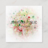 Sjabloon Moderne Abstracte elegante professional Vierkante Visitekaartje (Voorkant)