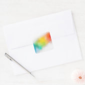 Sjabloon Moderne Abstracte Kunst Rood Geel Vierkante Sticker (Envelop)