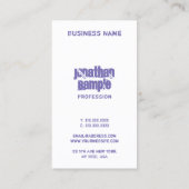 Sjabloon Moderne Abstracte kunst Verstoorde tekst Visitekaartje (Achterkant)