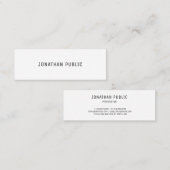 Sjabloon Moderne, elegante, minimale professionele Mini Visitekaartje (Voorkant / Achterkant)