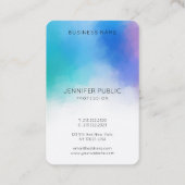 Sjabloon Moderne, kleurrijke Abstracte kunst elega Visitekaartje (Achterkant)
