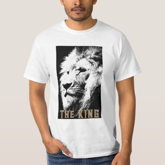 Sjabloon Moderne Mannen T Shirten Trendy Lion Face T-shirt (Voorkant)