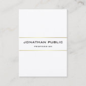 Sjabloon Moderne monogram Gold Stripes Professiona Visitekaartje (Voorkant)