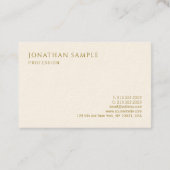 Sjabloon Moderne Visitekaartjes Gold Text Elegant (Achterkant)