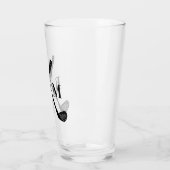 Sjabloon Monogram Eerste Golfclub Vader Bier Glas (Links)