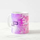 Sjabloon monogram Elegant Moderne Abstracte Kunst Koffiemok (Voorkant links)