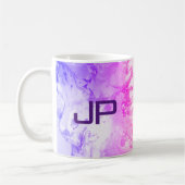 Sjabloon monogram Elegant Moderne Abstracte Kunst Koffiemok (Links)