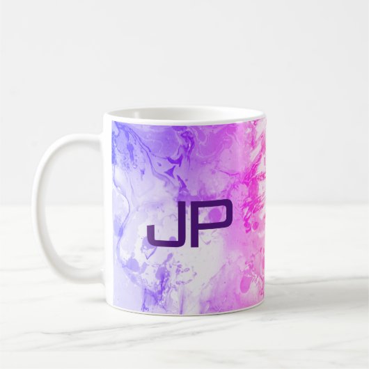 Sjabloon monogram Elegant Moderne Abstracte Kunst Koffiemok (Links)