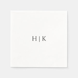 Sjabloon monogram papieren servet