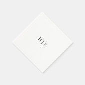 Sjabloon monogram papieren servet (Hoek)