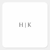 Sjabloon monogram ronde Sticker (Voorkant)