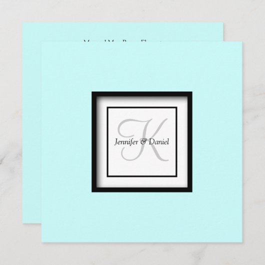 Sjabloon Monogram Weddenschappen Aangepaste namen Kaart (Voorkant / Achterkant)