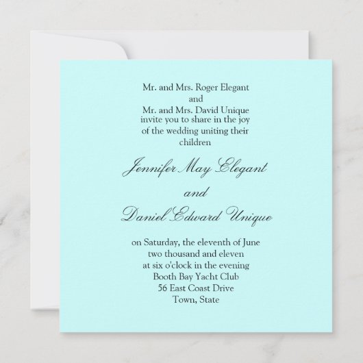 Sjabloon Monogram Weddenschappen Aangepaste namen Kaart (Achterkant)