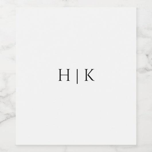 Sjabloon Monogram Wijnlabel Wijn Etiket (Enkel label)