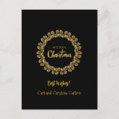 Sjabloon, mooi zwart en goud, briefkaart (Voorkant)