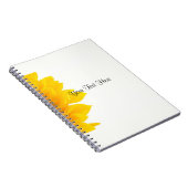 Sjabloon Mooie Zonnebloem Notitieboek (Rechterzijde)