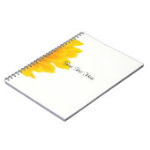 Sjabloon Mooie Zonnebloem Notitieboek (Linkerzijde)
