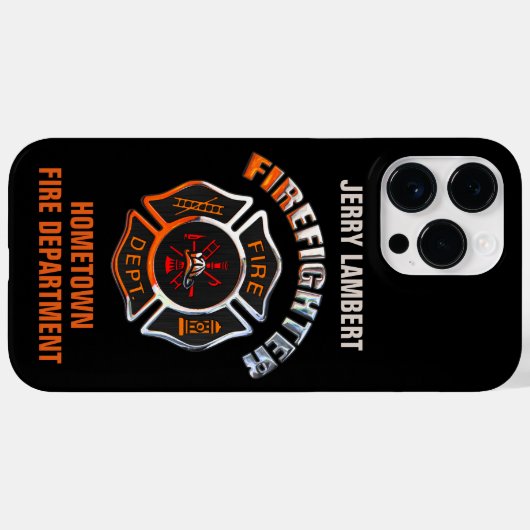 Sjabloon Naam brandafdeling Chrome Case-Mate iPhone Case (Achterkant (horizontaal))