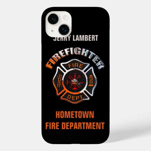 Sjabloon Naam brandafdeling Chrome Case-Mate iPhone Case (Achterkant)