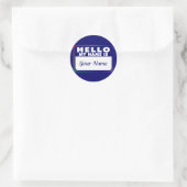 Sjabloon Naam tag Ronde Sticker (Tas)