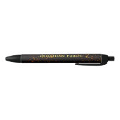 Sjabloon Naam Tekst Elegant Goud Glitter Custom Zwarte Inkt Pen (Bodem)
