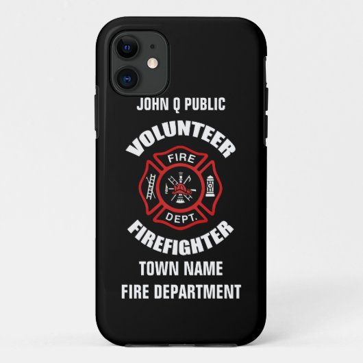 Sjabloon naam vrijwilliger brandweerman Case-Mate iPhone case (Achterkant)