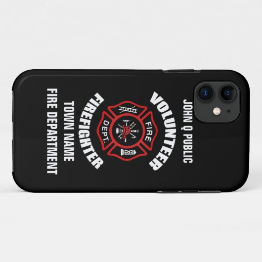Sjabloon naam vrijwilliger brandweerman Case-Mate iPhone case (Achterkant (horizontaal))