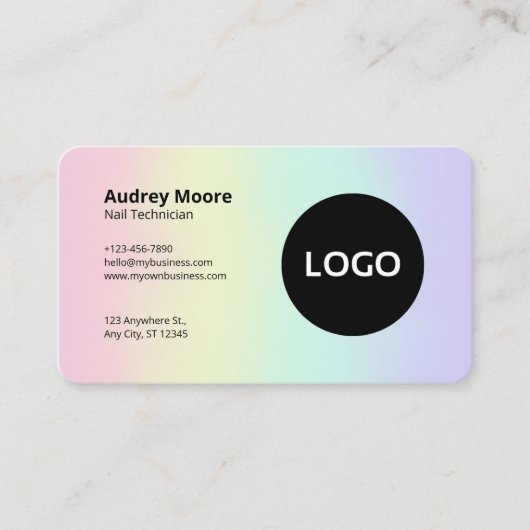 Sjabloon nageltechnicus visitekaartje (Voorkant)