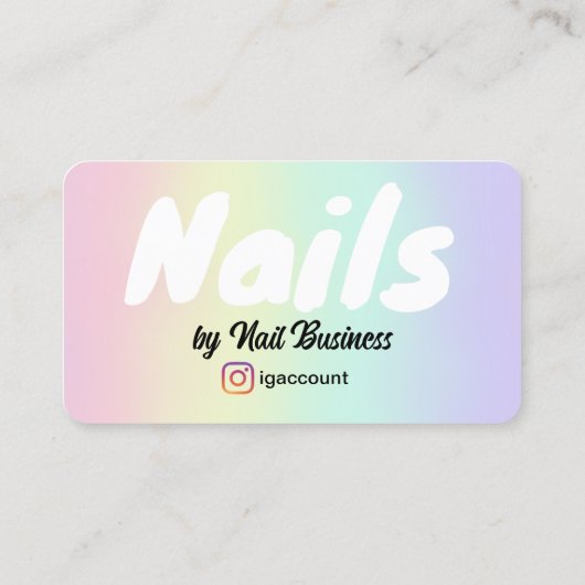 Sjabloon nageltechnicus visitekaartje (Achterkant)