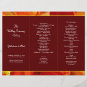 Sjabloon najaar programma van Burgundy Tri-Fold (Voorkant)