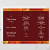 Sjabloon najaar programma van Burgundy Tri-Fold (Voorkant / Achterkant)