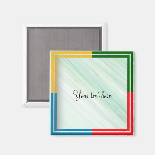 Sjabloon-neem uw eigen tekst op magneet (Voorkant / Achterkant)