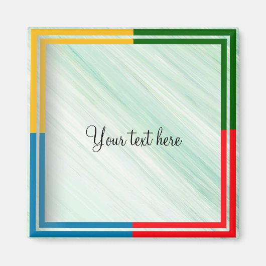 Sjabloon-neem uw eigen tekst op magneet (Voorkant)