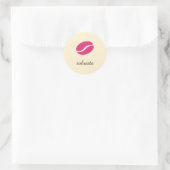 Sjabloon noemt het koffieras ronde sticker (Tas)