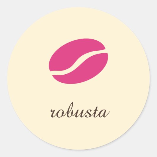 Sjabloon noemt het koffieras ronde sticker (Voorkant)