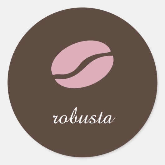Sjabloon noemt het koffieras ronde sticker (Voorkant)