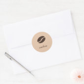 Sjabloon noemt het koffieras ronde sticker (Envelop)