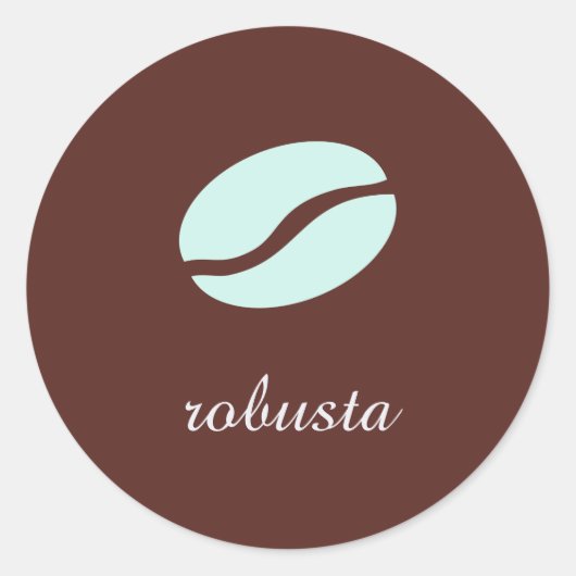 Sjabloon noemt het koffieras ronde sticker (Voorkant)