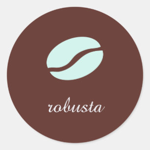 Sjabloon noemt het koffieras ronde sticker